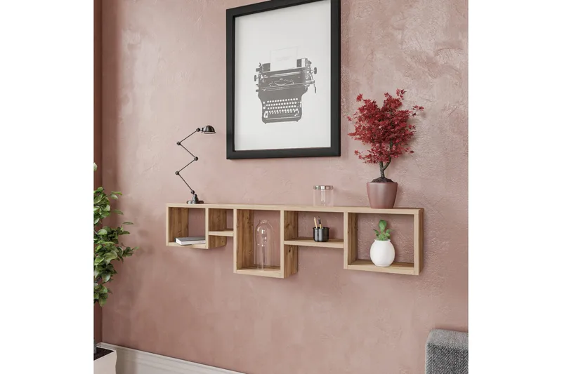 Vegghylle Karaseki Vegghylle 120x17 cm Trä/Natur - Oppbevaring - Hyller - Vegghylle