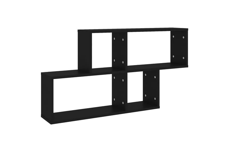 Vegghylle svart 100x18x53 cm sponplate - Svart - Oppbevaring - Hyller - Vegghylle