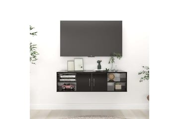 Vegghylle svart 102x30x29 cm sponplate - Svart - Oppbevaring - Hyller - Vegghylle