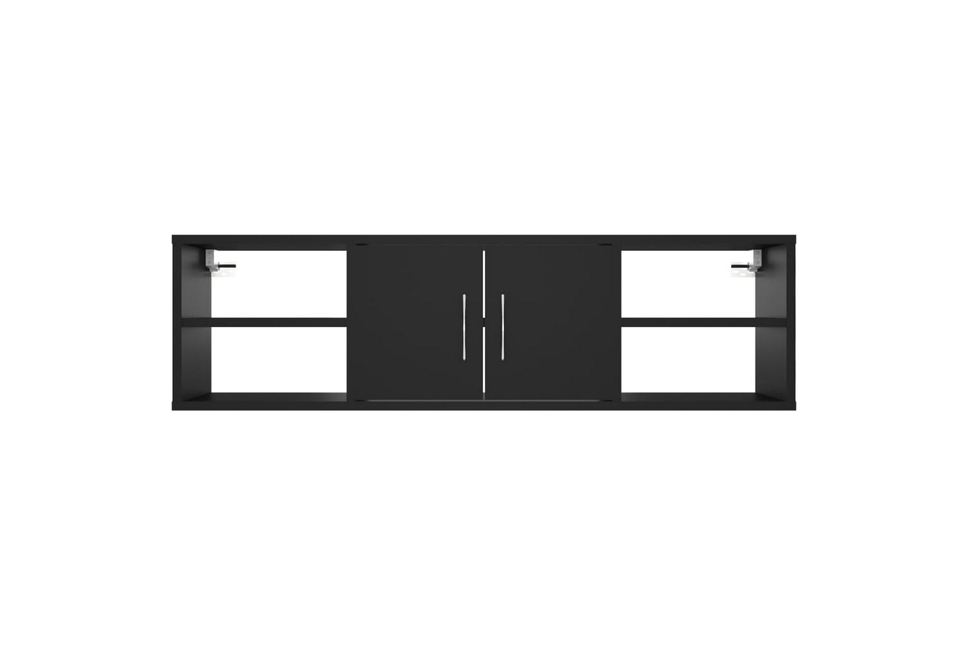 Vegghylle svart 102x30x29 cm sponplate - Svart - Oppbevaring - Hyller - Vegghylle