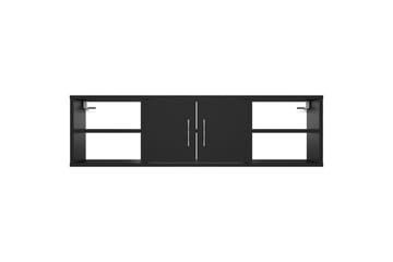 Vegghylle svart 102x30x29 cm sponplate - Svart - Oppbevaring - Hyller - Vegghylle