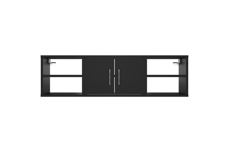 Vegghylle svart 102x30x29 cm sponplate - Svart - Oppbevaring - Hyller - Vegghylle