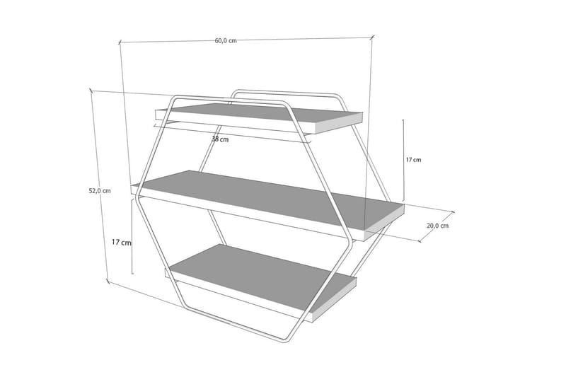 Vegghylle Tatil vegghylle 60x20 cm Tre/Natur - Oppbevaring - Hyller - Vegghylle