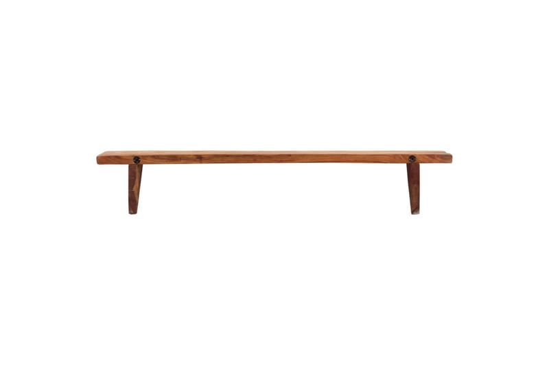 Vegghyller 2 stk 110x20x18 cm heltre akasie - Brun - Oppbevaring - Hyller - Vegghylle