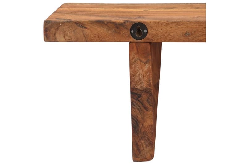 Vegghyller 2 stk 110x20x18 cm heltre akasie - Brun - Oppbevaring - Hyller - Vegghylle