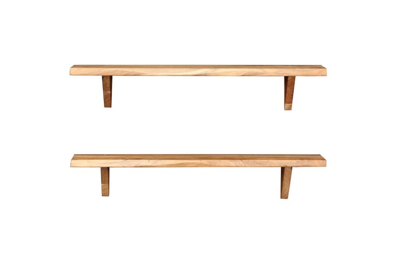 Vegghyller 2 stk 90x20x16 cm heltre akasie - Oppbevaring - Hyller - Vegghylle