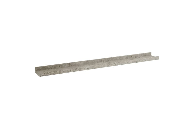 Vegghyller 2 stk betonggrå 80x9x3 cm - Grå - Oppbevaring - Hyller - Vegghylle