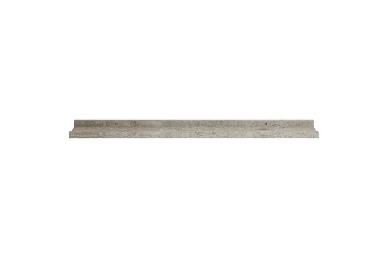 Vegghyller 2 stk betonggrå 80x9x3 cm - Grå - Oppbevaring - Hyller - Vegghylle