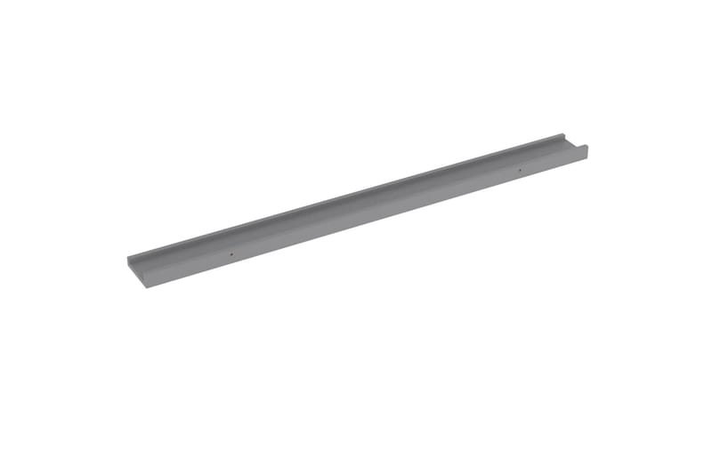 Vegghyller 2 stk grå 100x9x3 cm - Grå - Oppbevaring - Hyller - Vegghylle