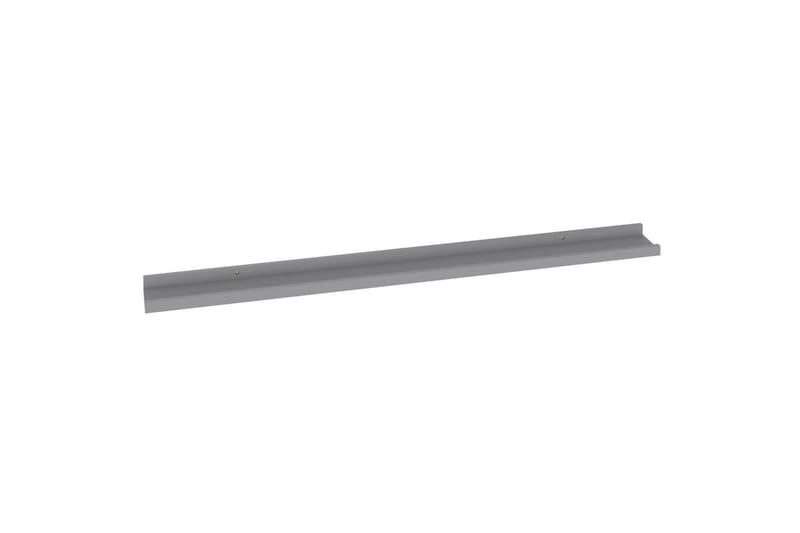 Vegghyller 2 stk grå 100x9x3 cm - Grå - Oppbevaring - Hyller - Vegghylle