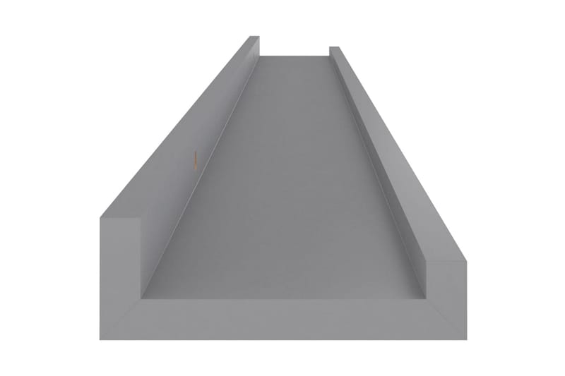 Vegghyller 2 stk grå 100x9x3 cm - Grå - Oppbevaring - Hyller - Vegghylle