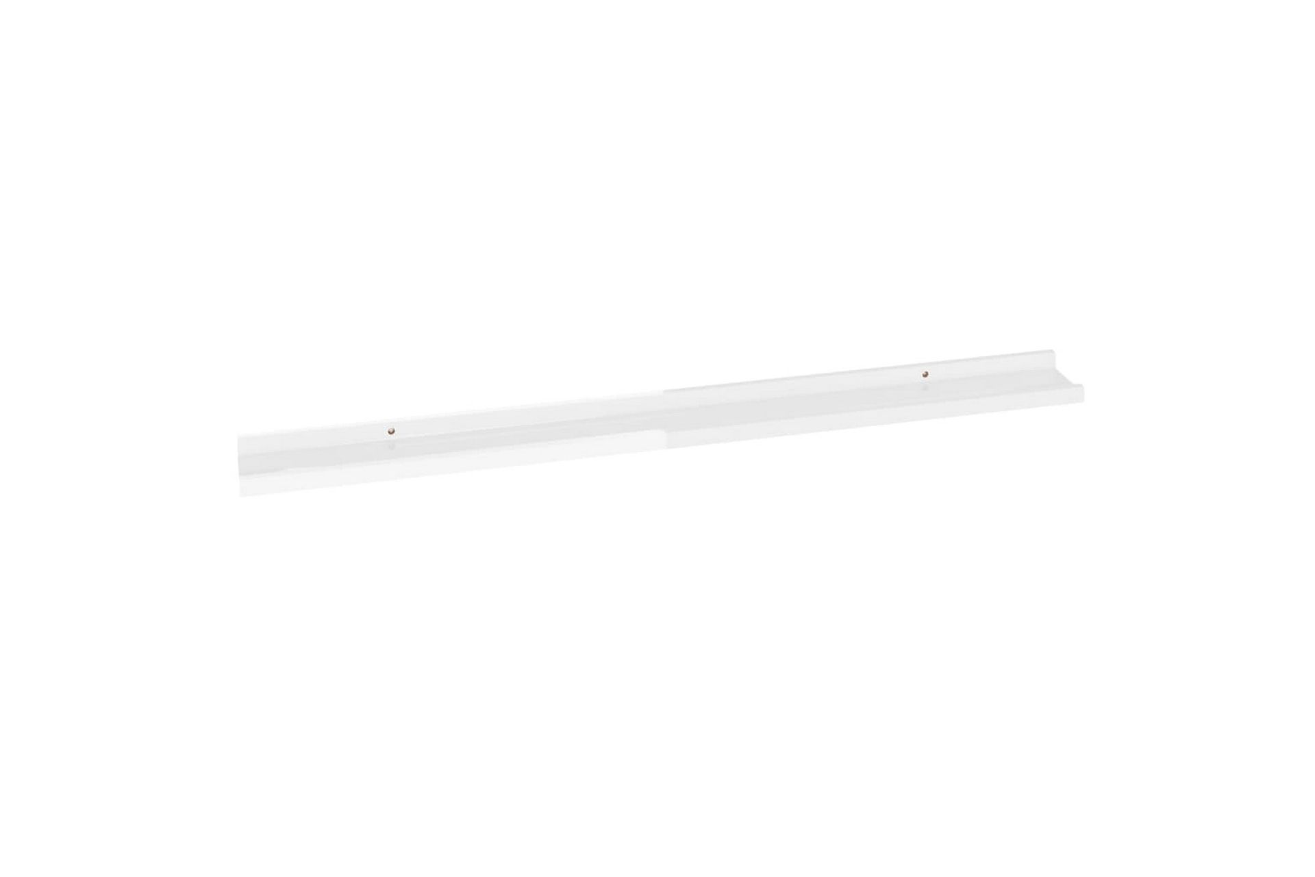 Vegghyller 2 stk høyglans hvit 100x9x3 cm - Hvit - Oppbevaring - Hyller - Vegghylle