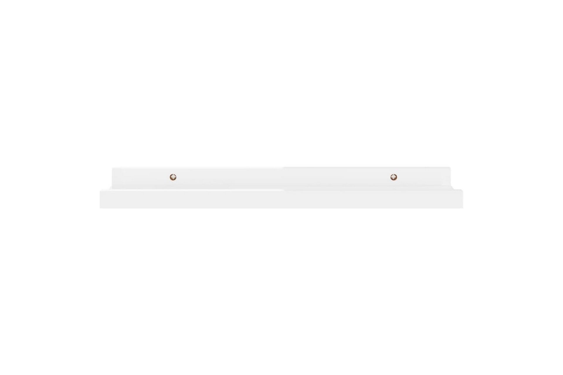 Vegghyller 2 stk høyglans hvit 40x9x3 cm - Hvit - Oppbevaring - Hyller - Vegghylle