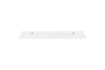 Vegghyller 2 stk høyglans hvit 40x9x3 cm - Hvit - Oppbevaring - Hyller - Vegghylle