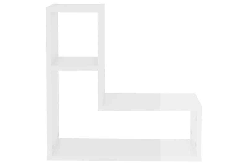 Vegghyller 2 stk høyglans hvit 50x15x50 cm sponplate - Hvit - Oppbevaring - Hyller - Vegghylle