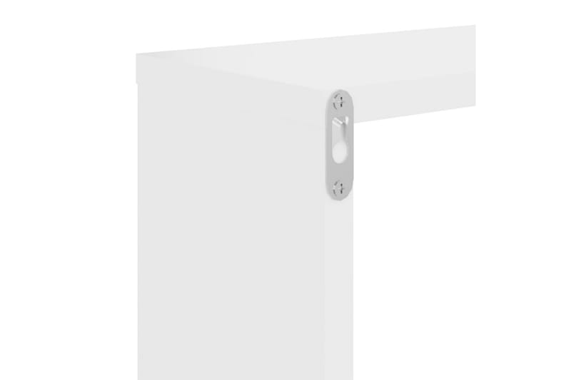 Vegghyller 2 stk hvit 100x15x20 cm sponplate - Hvit - Oppbevaring - Hyller - Vegghylle