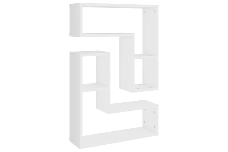 Vegghyller 2 stk hvit 50x15x50 cm sponplate - Hvit - Oppbevaring - Hyller - Vegghylle