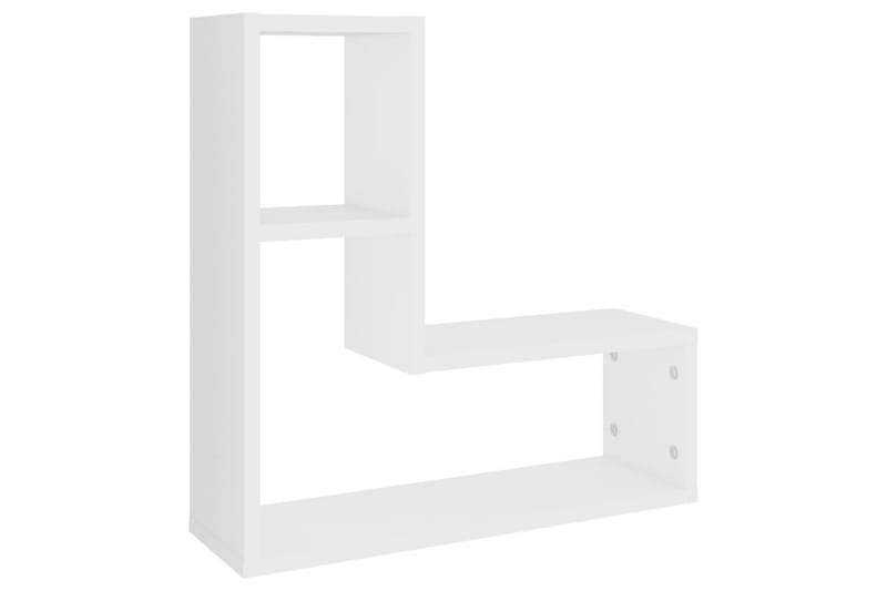 Vegghyller 2 stk hvit 50x15x50 cm sponplate - Hvit - Oppbevaring - Hyller - Vegghylle