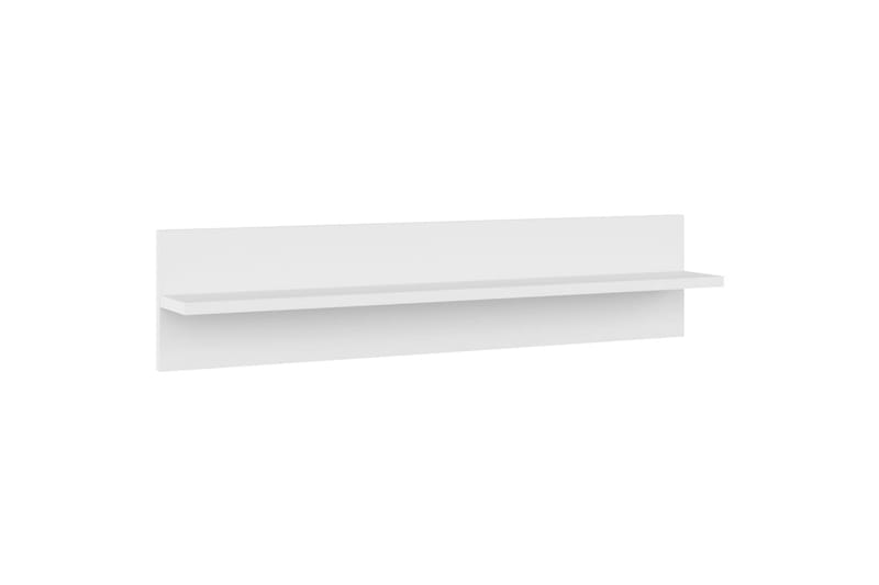 Vegghyller 2 stk hvit 80x11,5x18 cm sponplate - Hvit - Oppbevaring - Hyller - Vegghylle