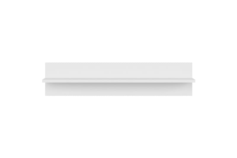 Vegghyller 2 stk hvit 80x11,5x18 cm sponplate - Hvit - Oppbevaring - Hyller - Vegghylle