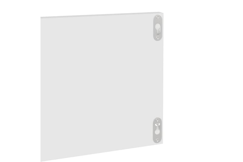 Vegghyller 2 stk hvit 80x11,5x18 cm sponplate - Hvit - Oppbevaring - Hyller - Vegghylle