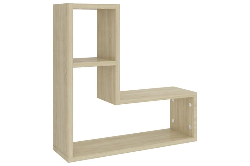 Vegghyller 2 stk sonoma eik 50x15x50 cm sponplate - Brun - Oppbevaring - Hyller - Vegghylle