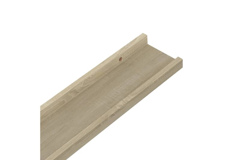 Vegghyller 2 stk sonoma eik 60x9x3 cm - Brun - Vegghylle