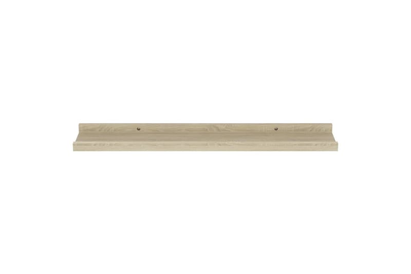 Vegghyller 2 stk sonoma eik 60x9x3 cm - Brun - Oppbevaring - Hyller - Vegghylle