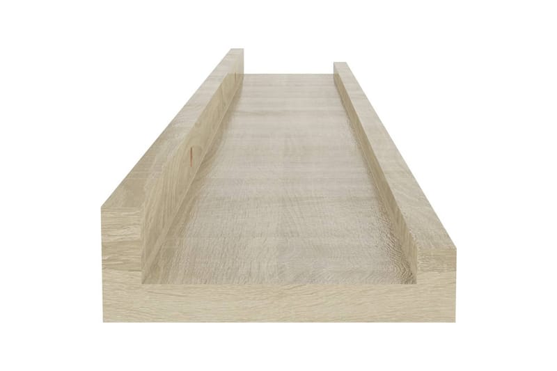 Vegghyller 2 stk sonoma eik 60x9x3 cm - Brun - Oppbevaring - Hyller - Vegghylle