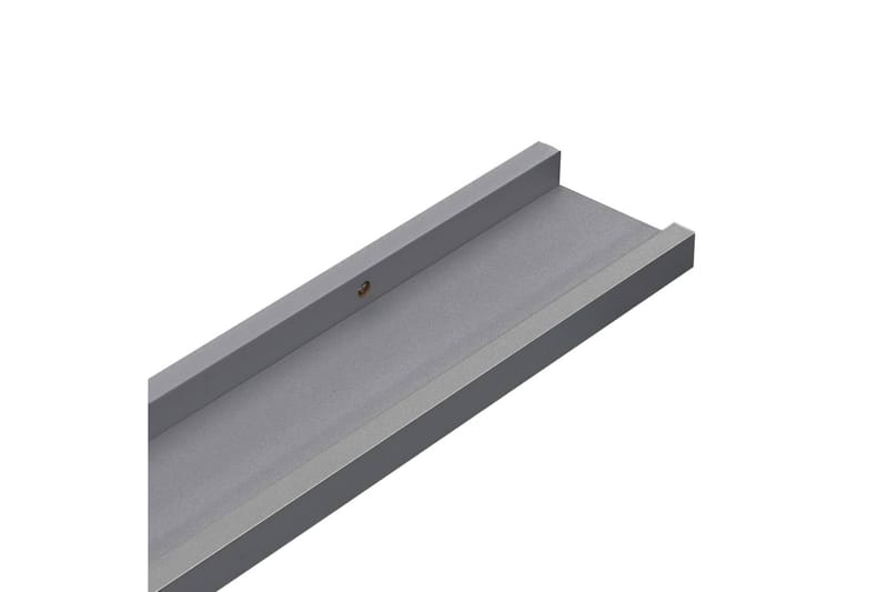 Vegghyller 4 stk grå 80x9x3 cm - Grå - Oppbevaring - Hyller - Vegghylle