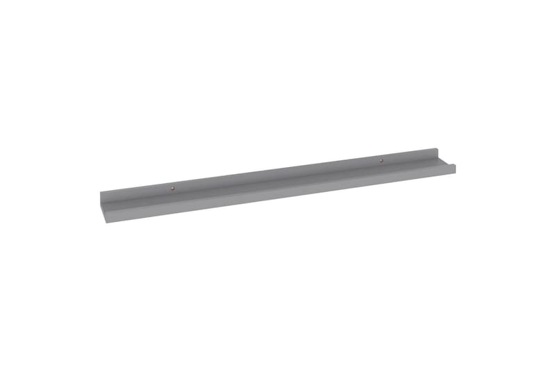 Vegghyller 4 stk grå 80x9x3 cm - Grå - Oppbevaring - Hyller - Vegghylle