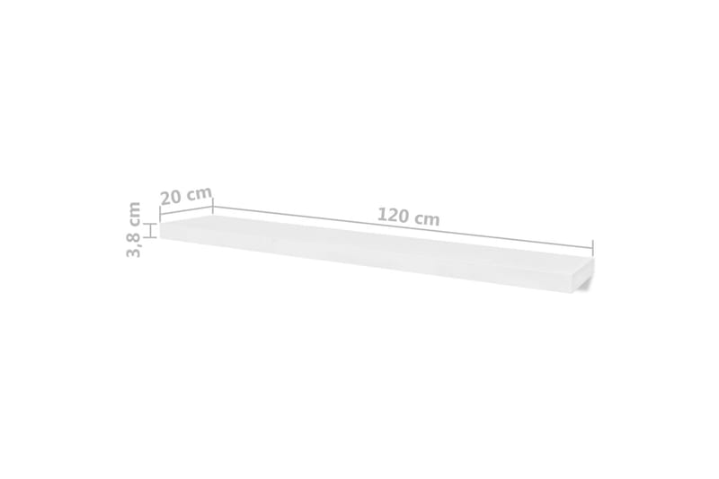 Vegghyller 4 stk hvit 120 cm - Oppbevaring - Hyller - Vegghylle