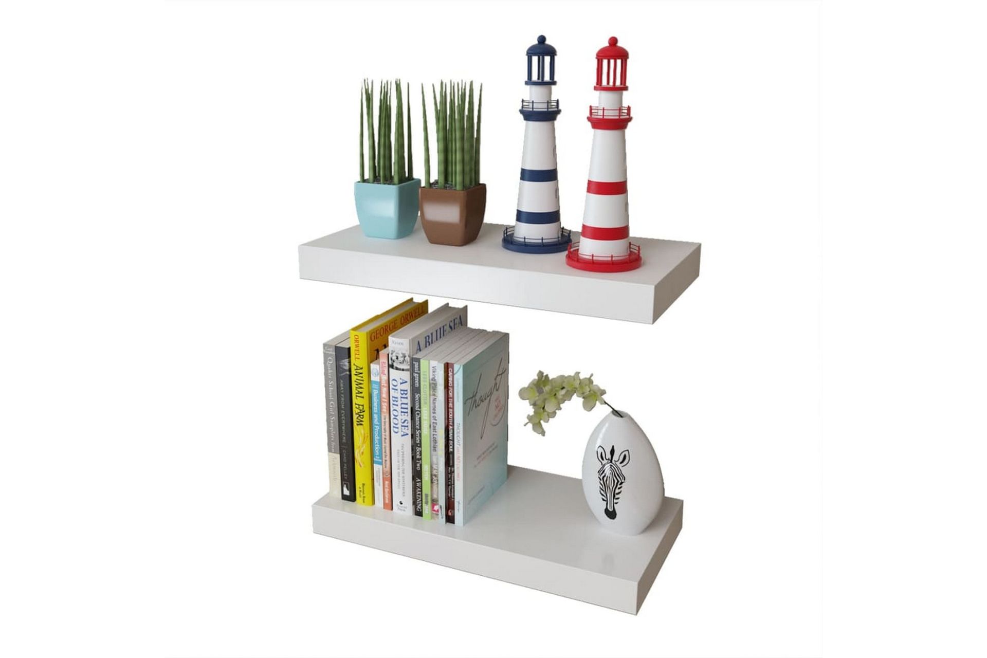 Vegghyller 4 stk hvit 40 cm - Oppbevaring - Hyller - Vegghylle