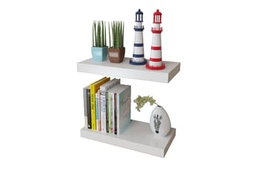 Vegghyller 4 stk hvit 40 cm - Oppbevaring - Hyller - Vegghylle