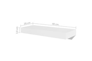 Vegghyller 4 stk hvit 40 cm - Oppbevaring - Hyller - Vegghylle