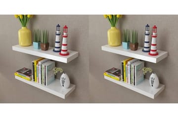 Vegghyller 4 stk hvit 60 cm - Oppbevaring - Hyller - Vegghylle