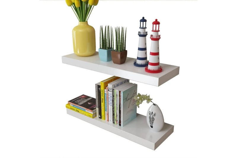 Vegghyller 4 stk hvit 60 cm - Oppbevaring - Hyller - Vegghylle