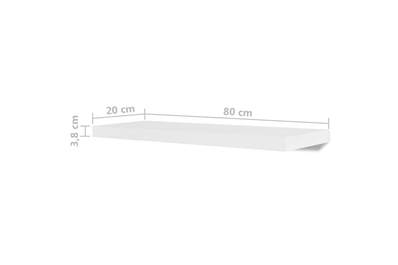 Vegghyller 4 stk hvit 80 cm - Oppbevaring - Hyller - Vegghylle