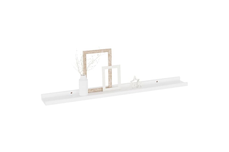 Vegghyller 4 stk hvit 80x9x3 cm - Hvit - Oppbevaring - Hyller - Vegghylle