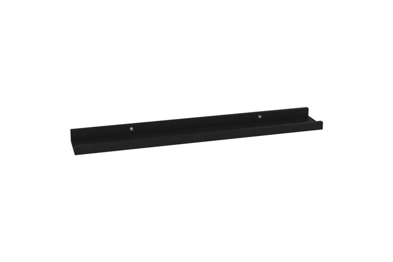 Vegghyller 4 stk svart 60x9x3 cm - Svart - Vegghylle