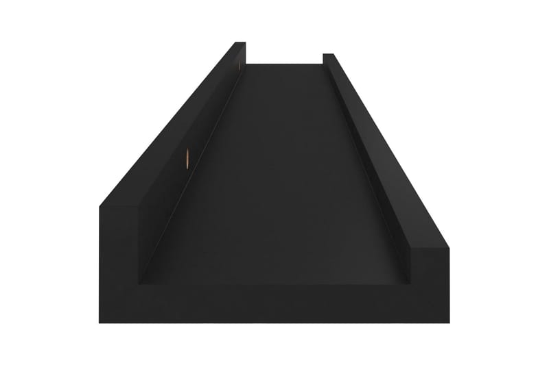 Vegghyller 4 stk svart 80x9x3 cm - Svart - Oppbevaring - Hyller - Vegghylle