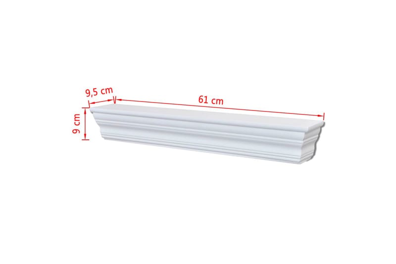 Vegghyller Aaliyah 2 pk. Hvit - Oppbevaring - Hyller - Vegghylle