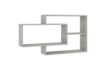Vegghyller betonggrå 104x20x60 cm sponplate - Grå - Oppbevaring - Hyller - Vegghylle