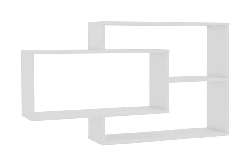 Vegghyller høyglans hvit 104x20x60 cm sponplate - Hvit - Oppbevaring - Hyller - Vegghylle