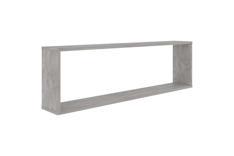 Vegghyller kubeformet 2 stk betonggrå 100x15x30 cm sponplate - Grå - Vegghylle