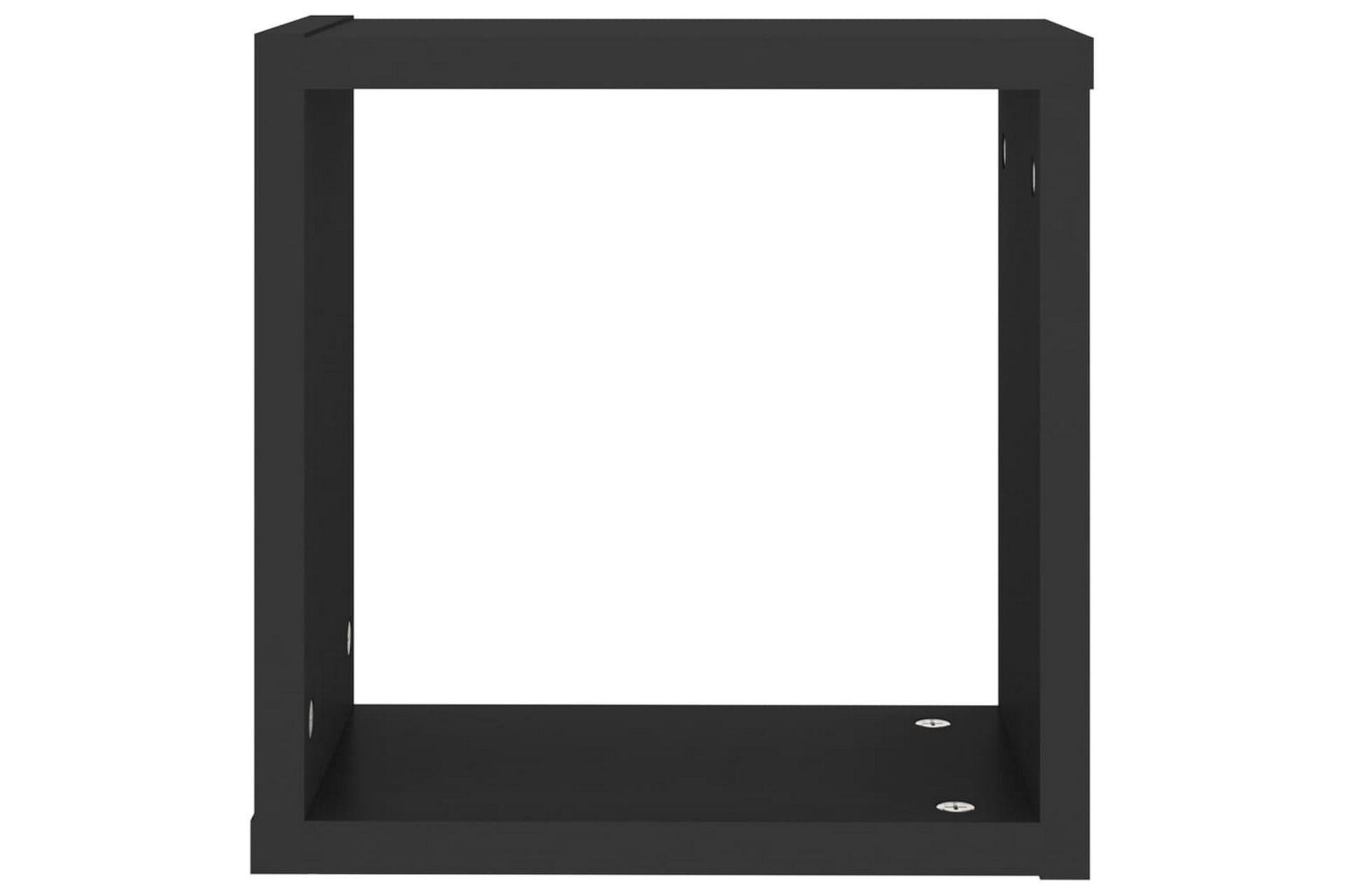 Vegghyller kubeformet 6 stk svart 30x15x30 cm - Svart - Oppbevaring - Hyller - Vegghylle