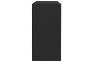 Vegghyller kubeformet 6 stk svart 30x15x30 cm - Svart - Oppbevaring - Hyller - Vegghylle