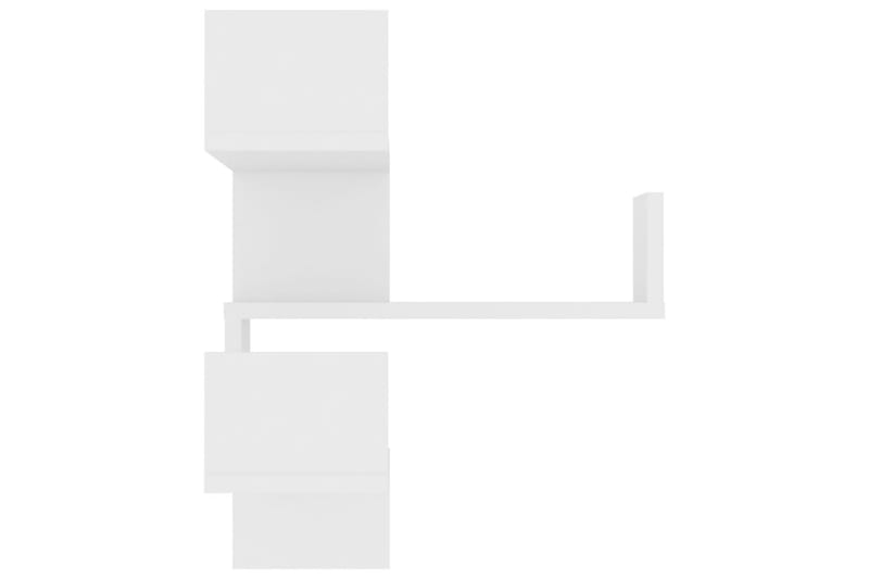 Veggmonterte hjørnehyller 2 stk hvit 40x40x50 cm sponplate - Hvit - Oppbevaring - Hyller - Vegghylle