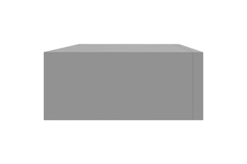 Veggmonterte skuffehyller 2 stk grå 40x23,5x10 cm MDF - Grå - Oppbevaring - Hyller - Vegghylle