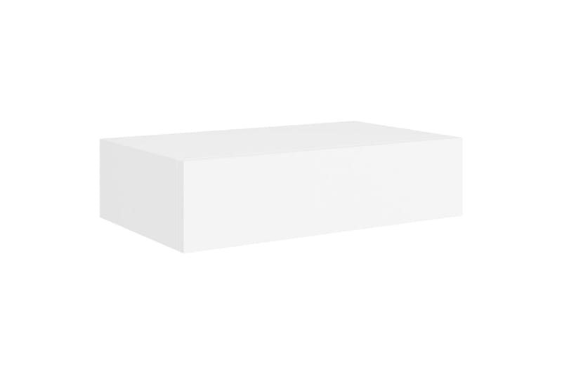 Veggmonterte skuffehyller 2 stk hvit 40x23,5x10 cm MDF - Hvit - Oppbevaring - Hyller - Vegghylle